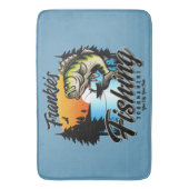 Gepersonaliseerde Geviste vissenforel Badmat (Voorkant Verticaal)