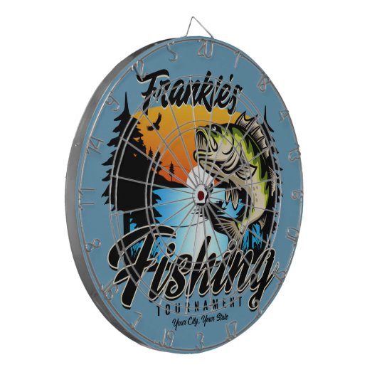 Gepersonaliseerde Geviste vissenforel Dartbord (Voorkant Links)