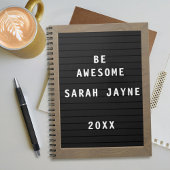 Gepersonaliseerde Geweldige Letterboard Style Noti Notitieboek