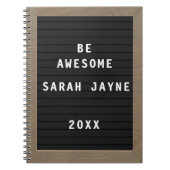 Gepersonaliseerde Geweldige Letterboard Style Noti Notitieboek (Voorkant)