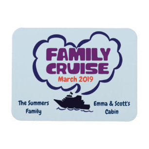Gepersonaliseerde gezamelijke cruisevakantie cabin magneet