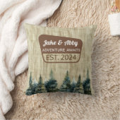 Gepersonaliseerde Gezellige Pine Tree Outdoor Nati Kussen (Deken)