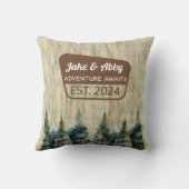 Gepersonaliseerde Gezellige Pine Tree Outdoor Nati Kussen (Achterkant)
