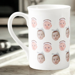 Gepersonaliseerde Gezicht 2 Foto, Aangepaste Mok G