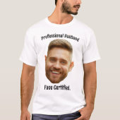 Gepersonaliseerde Gezicht Custom Foto Grappig Kopp T-shirt (Voorkant)