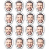 Gepersonaliseerde gezicht Stickers Custom 16 foto  (Voorkant)