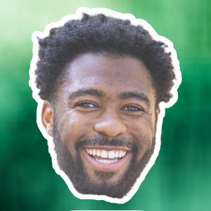 Gepersonaliseerde gezicht Stickers, foto verjaarda Sticker