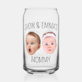 Gepersonaliseerde Gezichtsfoto Kinder, Moederdag G Blikvorm Glas (Achterkant)