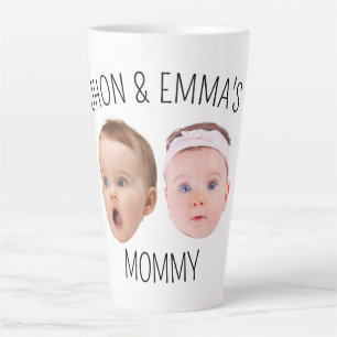 Gepersonaliseerde Gezichtsfoto Kinder, Moederdag G Latte Mok