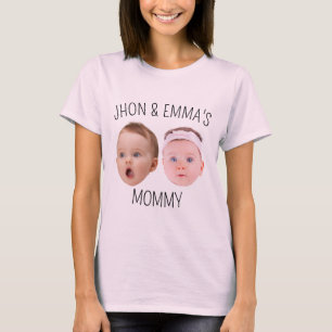 Gepersonaliseerde Gezichtsfoto Kinder, Moederdag G T-shirt