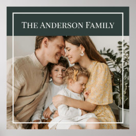 Gepersonaliseerde gezinsfoto | Naam van het gezin  Poster