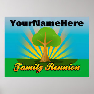 Gepersonaliseerde gezinshereniging poster