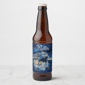 Gepersonaliseerde gezinshereniging voor cruisesche bier etiket