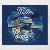 Gepersonaliseerde gezinshereniging voor cruisesche sparkling wijnetiket (Enkel label)