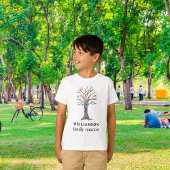 Gepersonaliseerde gezinsherenigingsstructuur t-shirt