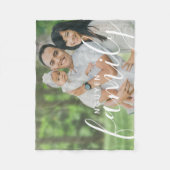 Gepersonaliseerde gezinsmonogram en aangepaste fot fleece deken (Voorkant)