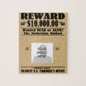 Gepersonaliseerde Gezochte Dood of Alive Jigzaag P Legpuzzel (Verticaal)