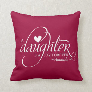 Gepersonaliseerde gezoete cadeaus voor Dochter Kussen
