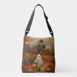 Gepersonaliseerde Ghost Trick-or-Treat Bag voor ki Crossbody Tas