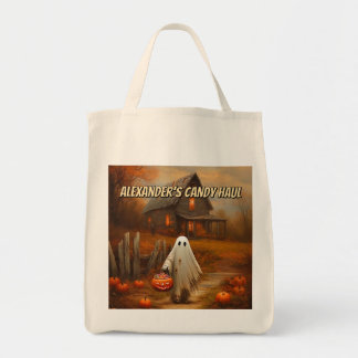 Gepersonaliseerde Ghost Trick-or-Treat Bag voor ki Tote Bag