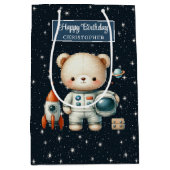 Gepersonaliseerde Gift Bag voor Space Beer Verjaar Medium Cadeauzakje (Voorkant)
