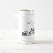 Gepersonaliseerde Gift Dallas Skyline Beer Stein Bierpul (Voorkant links)