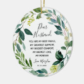 Gepersonaliseerde Gift voor echtgenoot/echtgenote Keramisch Ornament (Links)