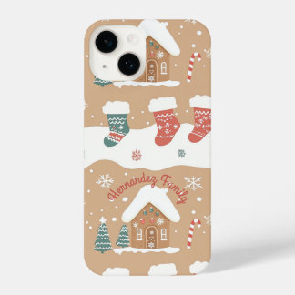 Gepersonaliseerde Gingerbread Christmas Phone Case iPhone 14 Hoesje