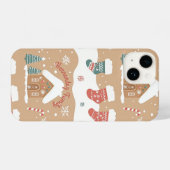 Gepersonaliseerde Gingerbread Christmas Phone Case iPhone Hoesje (Achterkant horizontaal)