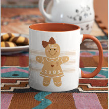 Gepersonaliseerde Gingerbread Girl Mok met Monogra
