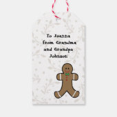 Gepersonaliseerde Gingerbread Man Gift Label Cadeaulabel (Achterkant)