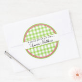 Gepersonaliseerde Gingham Gift Stickers (Envelop)