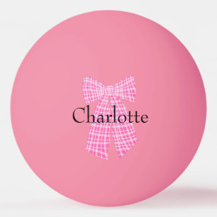 Gepersonaliseerde Gingham Roze Romantische Coquett Pingpongballen