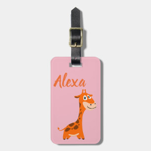 Gepersonaliseerde Giraffe Bagagelabel