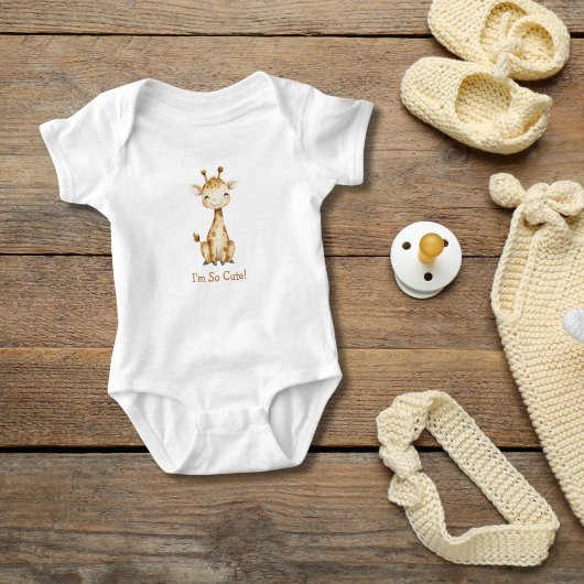 Gepersonaliseerde Giraffe genderneutraal Schattige Romper