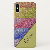 Gepersonaliseerde Girly Glitter Sparkle Naam Case-Mate iPhone Case (Achterkant)