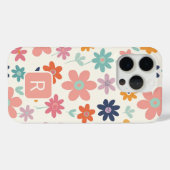 Gepersonaliseerde Girly kleurrijke bloemen patroon Case-Mate iPhone Case (Achterkant (horizontaal))