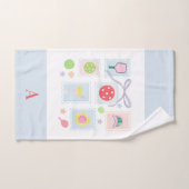 Gepersonaliseerde Girly Pickleball postzegels Handdoek (Handdoek)