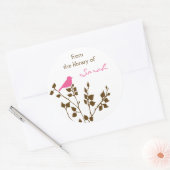 Gepersonaliseerde Girly Pink Brown Book Stickers (Envelop)