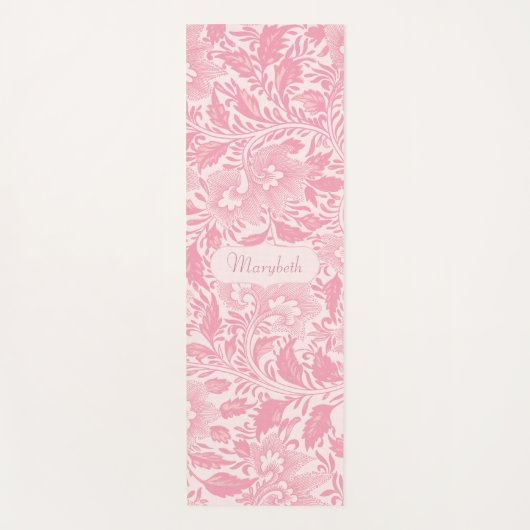 Gepersonaliseerde  Girly Pink Flowers Yogamat (Voorkant)