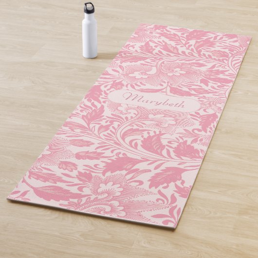 Gepersonaliseerde  Girly Pink Flowers Yogamat (In situ)