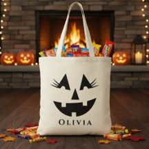 Gepersonaliseerde Girly Pumpkin Face Halloween