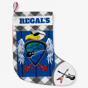 Gepersonaliseerde Gitaar Pick Blues Regal Eagle Kleine Kerstsok