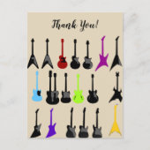 Gepersonaliseerde Gitaar Print Dank u Briefkaart (Voorkant)