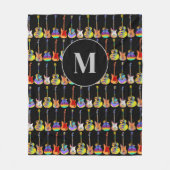 Gepersonaliseerde Gitaar Psychedelische Pop Art Mu Fleece Deken (Voorkant)