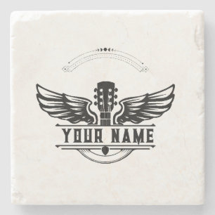 Gepersonaliseerde Gitaar Speler Gift Stone Onderze Stenen Onderzetter