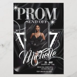 Gepersonaliseerde Glamoureuze Diamond PROM SEND-OF Flyer
