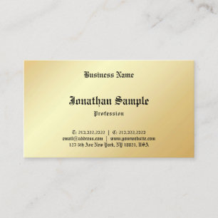 Gepersonaliseerde Glamoureuze Faux Gold Calligraph Visitekaartje