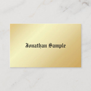 Gepersonaliseerde Glamoureuze Faux Gold Oude Tekst Visitekaartje