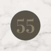 Gepersonaliseerde glamoureuze tafel confetti 55e (Kleine voorkant)